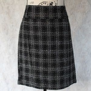 Classic, Black and White Midi Skirt - Size 9